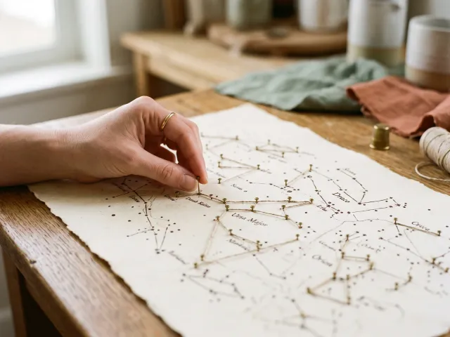 Illustration : une constellation ordonnée — intégration IA dans WordPress